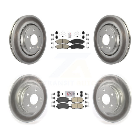 Front Rear Ceramic Pads And Coated Disc Brake Rotors Kit For Acura MDX KGA-102014