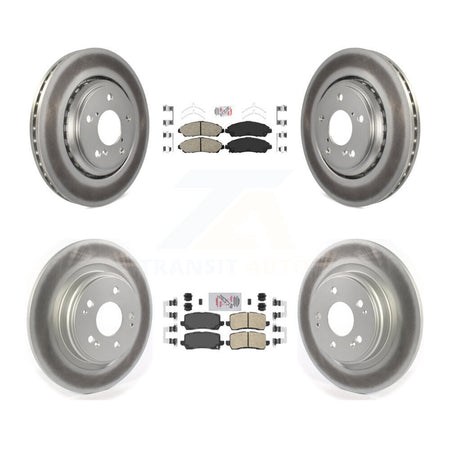 Front Rear Ceramic Pads And Coated Disc Brake Rotors Kit For Acura MDX KGA-102015
