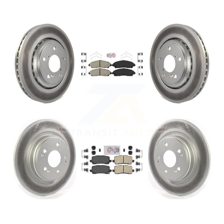 Front Rear Ceramic Pads And Coated Disc Brake Rotors Kit For Acura MDX KGA-102015