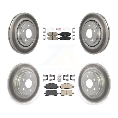 Front Rear Ceramic Pads And Coated Disc Brake Rotors Kit For Acura MDX KGA-102017
