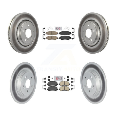 Front Rear Ceramic Pads And Coated Disc Brake Rotors Kit For 2018-2020 Honda Odyssey KGA-102019
