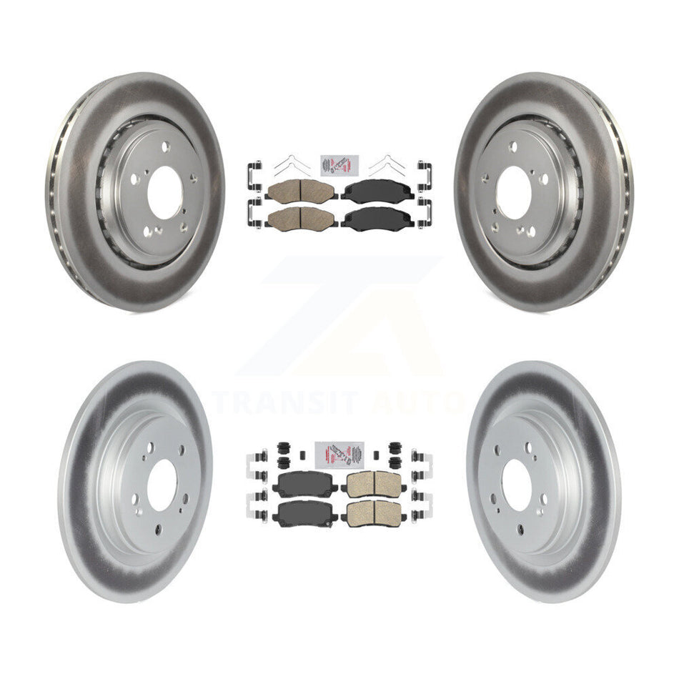 Front Rear Ceramic Pads And Coated Disc Brake Rotors Kit For 2018-2020 Honda Odyssey KGA-102019