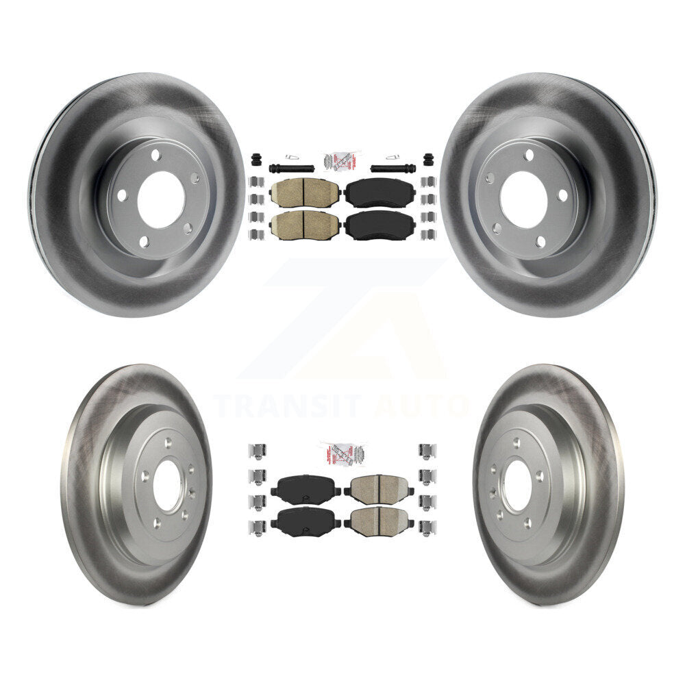 Front Rear Ceramic Pads And Coated Disc Brake Rotors Kit For Ford Edge Lincoln MKX KGA-102034