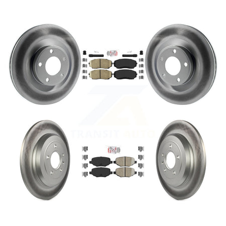 Front Rear Ceramic Pads And Coated Disc Brake Rotors Kit For Ford Edge Lincoln MKX KGA-102034