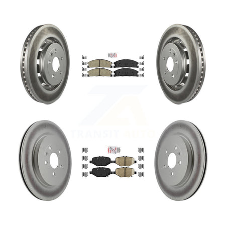 Front Rear Ceramic Pad Coated Brake Rotors Kit For Ford Explorer Flex Taurus Police Sedan KGA-102065