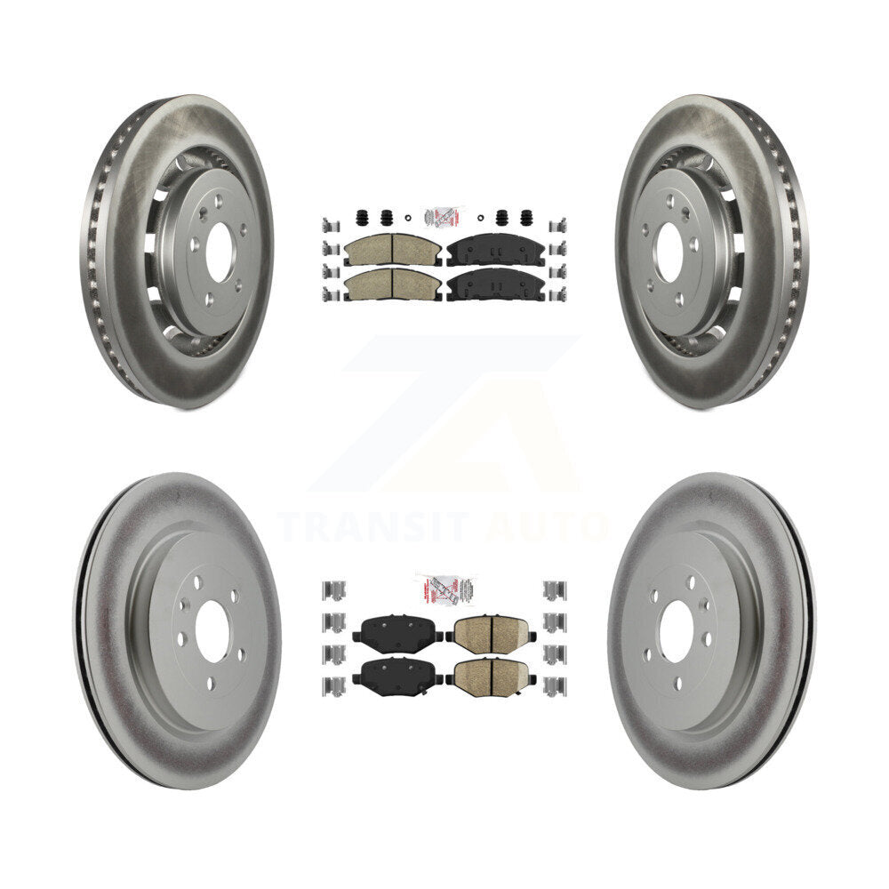 Front Rear Ceramic Pad Coated Brake Rotors Kit For Ford Explorer Flex Taurus Police Sedan KGA-102066
