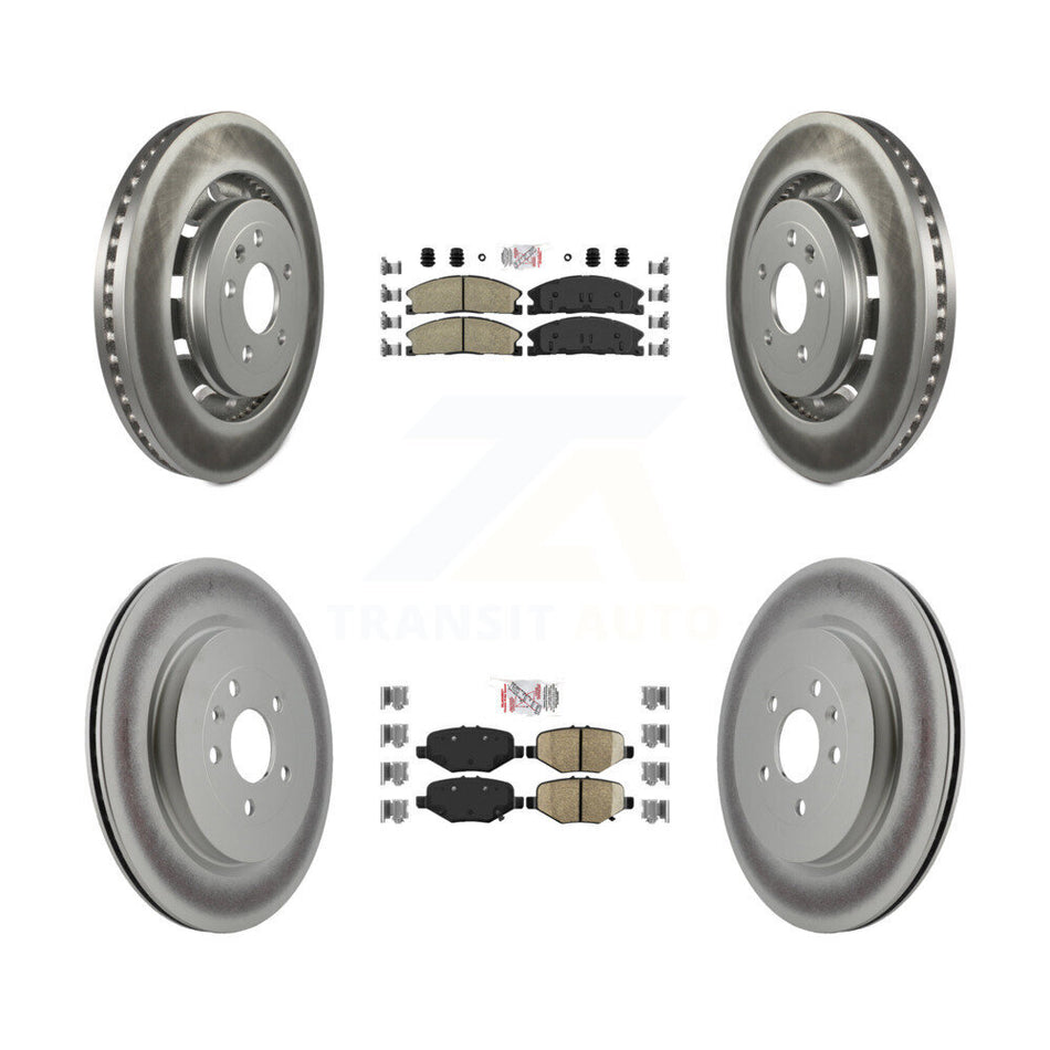 Front Rear Ceramic Pad Coated Brake Rotors Kit For Ford Explorer Flex Taurus Police Sedan KGA-102066