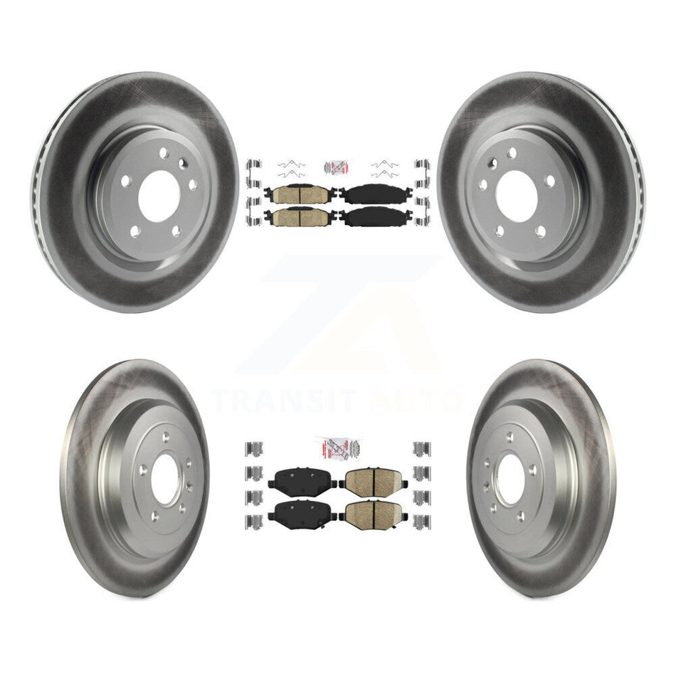 Front Rear Ceramic Pad Coated Brake Rotor Kit For Ford Explorer Without Heavy Duty Brakes KGA-102071