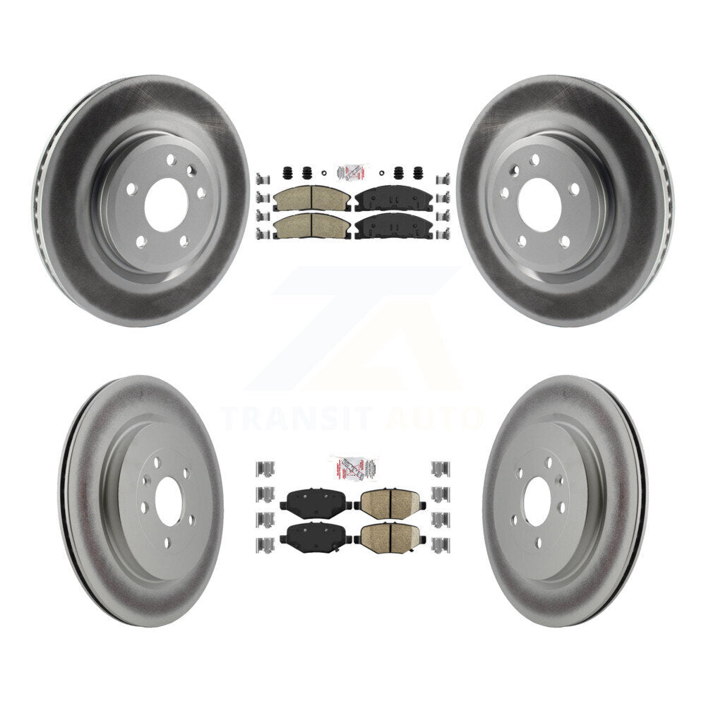 Front Rear Ceramic Pad Coat Brake Rotor Kit For 2013 Ford Explorer With Heavy Duty Brakes KGA-102074