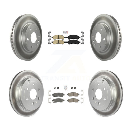 Front Rear Ceramic Pad Coat Brake Rotor Kit For GMC Acadia Buick Enclave Chevrolet Saturn KGA-102080