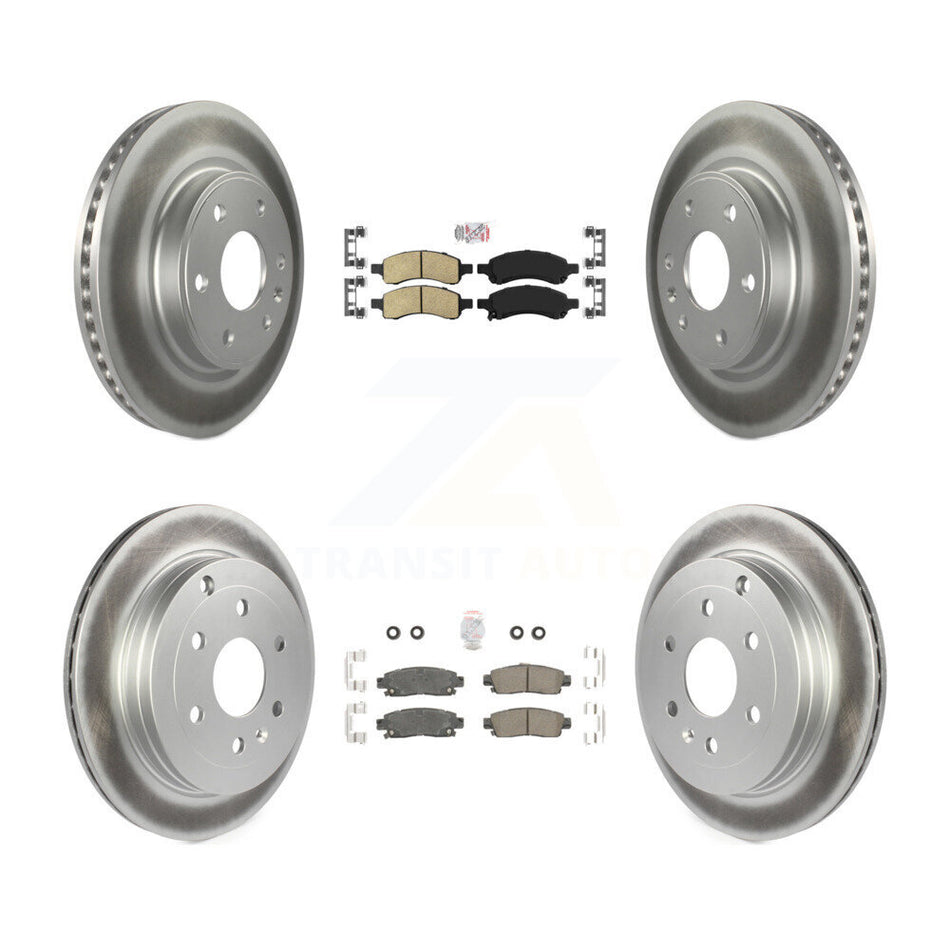 Front Rear Ceramic Pad Coat Brake Rotor Kit For GMC Acadia Buick Enclave Chevrolet Saturn KGA-102080