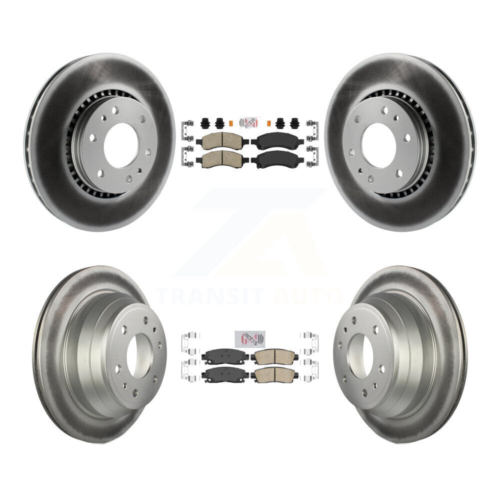 Front Rear Ceramic Pad Coated Brake Rotors Kit For Chevrolet Trailblazer GMC Envoy XL EXT KGA-102089
