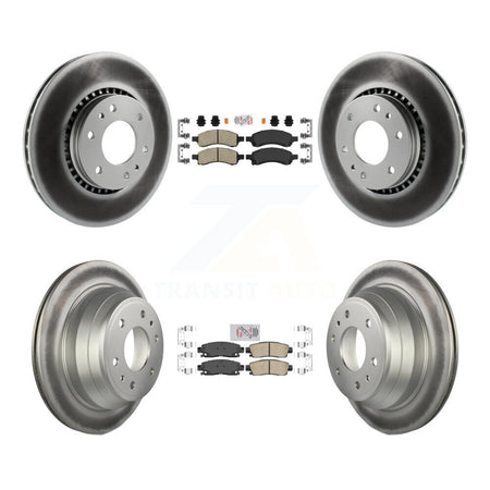 Front Rear Ceramic Pad Coated Brake Rotors Kit For Chevrolet Trailblazer GMC Envoy XL EXT KGA-102089