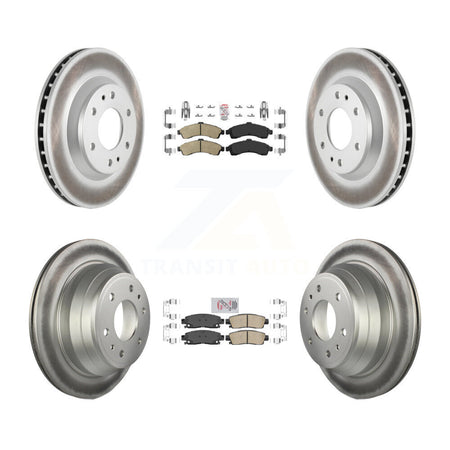 Front Rear Ceramic Pad Coated Brake Rotor Kit For GMC Envoy Chevrolet Trailblazer Bravada KGA-102091