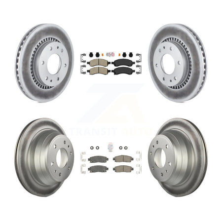 Front Rear Ceramic Pad & Coated Brake Rotor Kit For Chevrolet Trailblazer GMC Envoy Buick KGA-102093