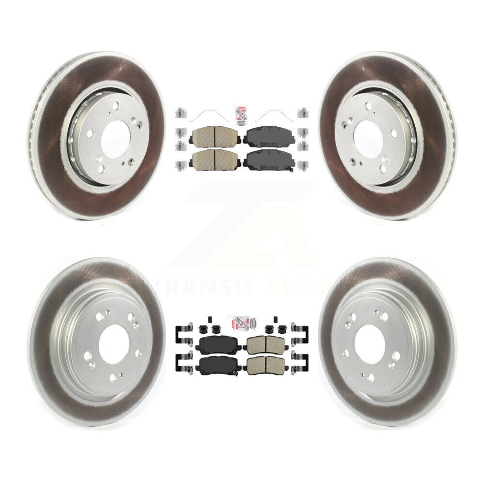 Front Rear Ceramic Pads And Coated Disc Brake Rotors Kit For Acura RLX KGA-102098