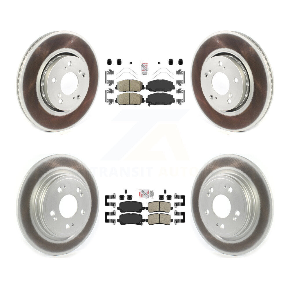 Front Rear Ceramic Pads And Coated Disc Brake Rotors Kit For Acura RLX KGA-102099