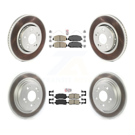 Front Rear Ceramic Pads And Coated Disc Brake Rotors Kit For Acura RLX KGA-102102