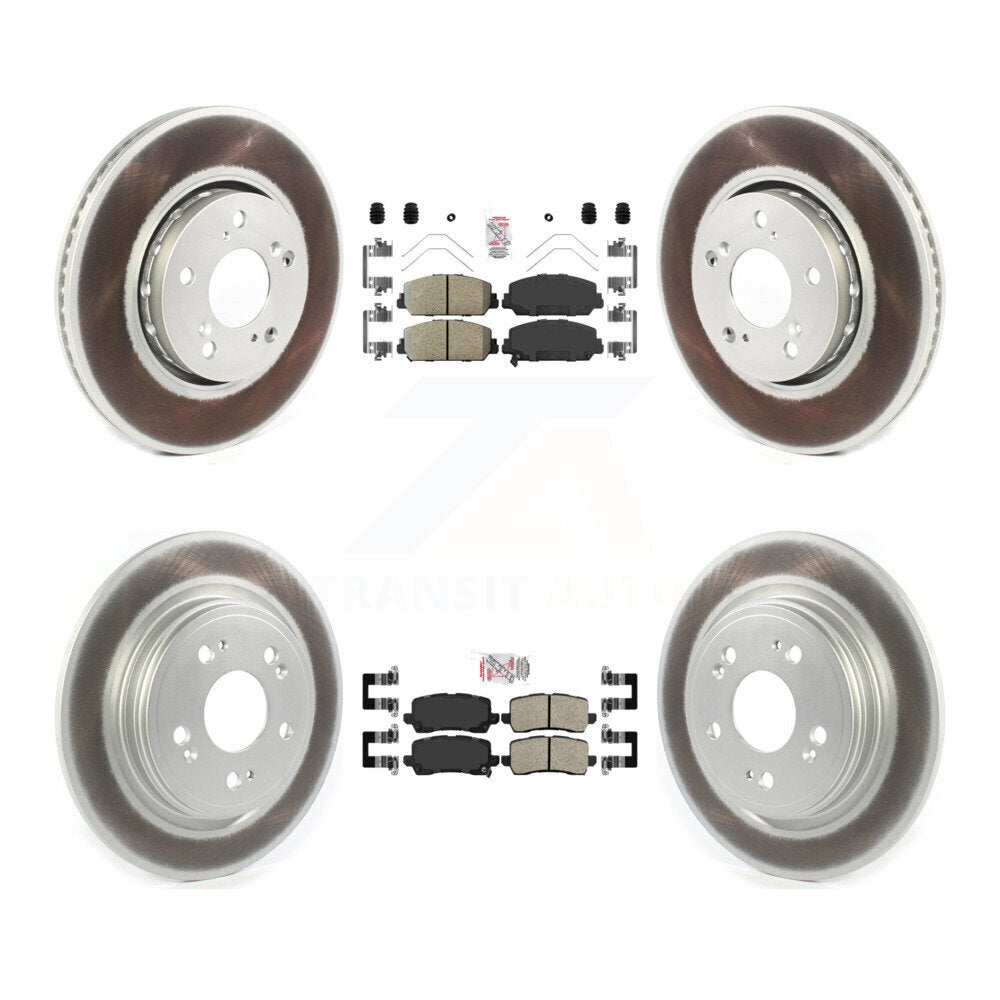 Front Rear Ceramic Pads And Coated Disc Brake Rotors Kit For Acura RLX KGA-102103