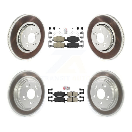 Front Rear Ceramic Pads And Coated Disc Brake Rotors Kit For Acura RLX KGA-102103