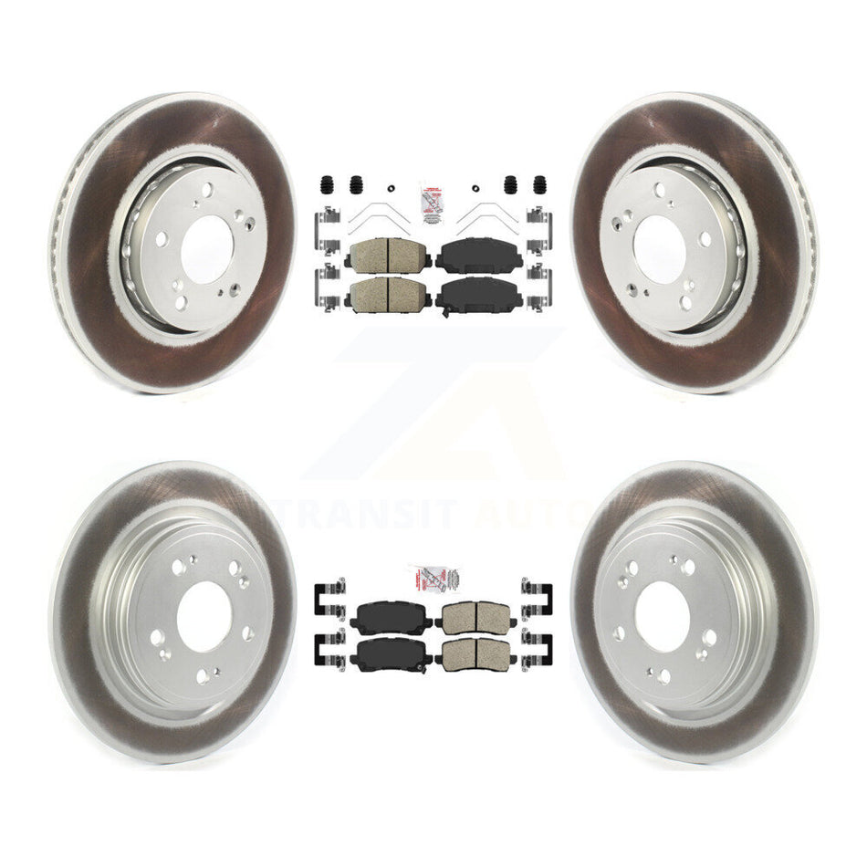 Front Rear Ceramic Pads And Coated Disc Brake Rotors Kit For Acura RLX KGA-102103