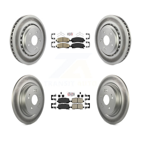 Front Rear Ceramic Pads And Coated Disc Brake Rotors Kit For 2015-2020 Acura TLX KGA-102107
