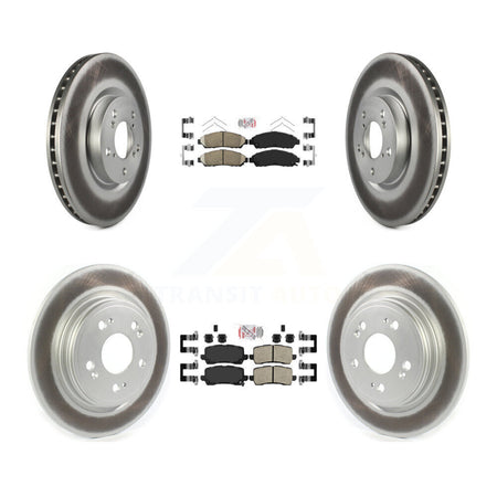 Front Rear Ceramic Pad Coated Brake Rotor Kit For 2014-2020 Acura RLX Sport Hybrid SH-AWD KGA-102111