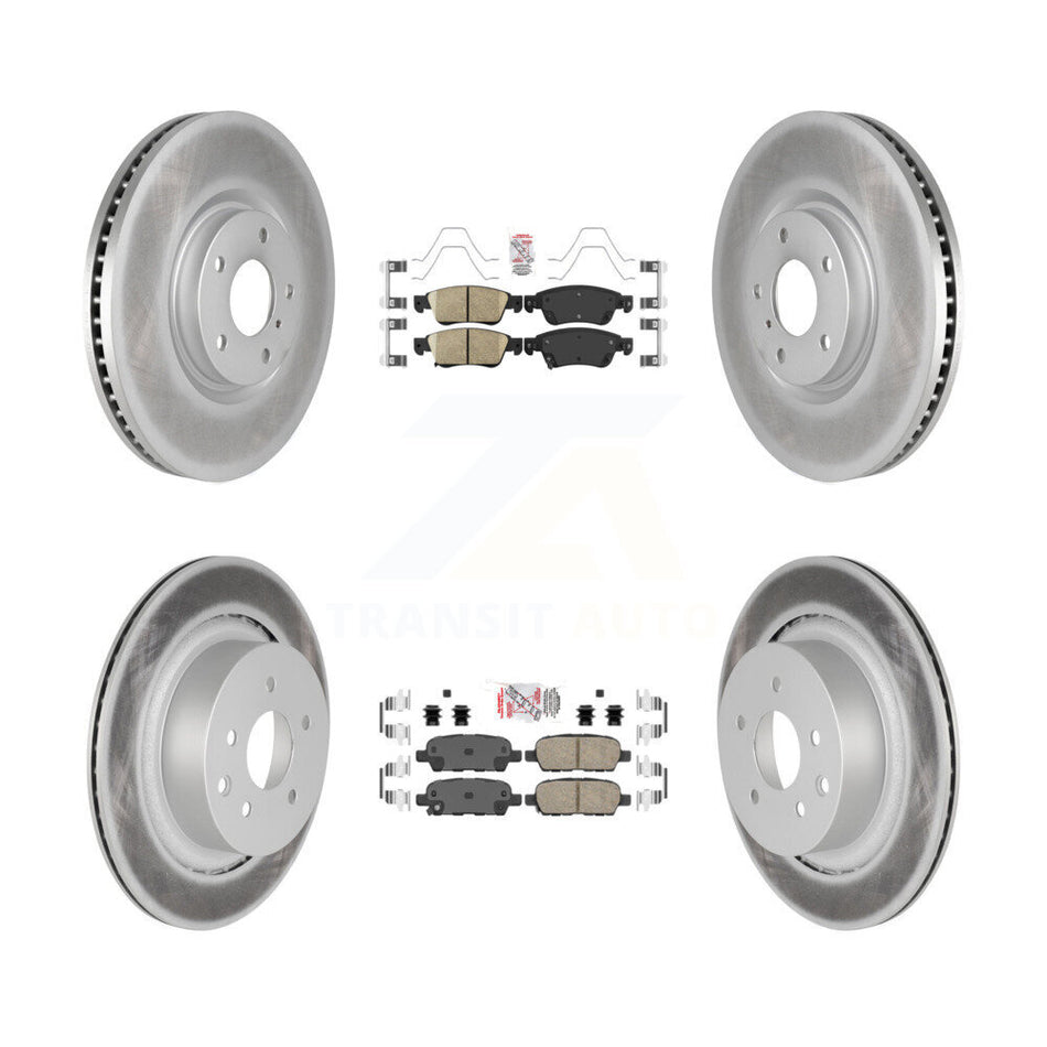 Front Rear Ceramic Pads And Coated Disc Brake Rotors Kit For INFINITI G37 G35 Q60 KGA-102138