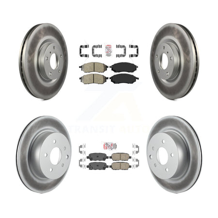 Front Semi-Metallic Rear Ceramic Pad Coat Disc Brake Rotors Kit For INFINITI EX35 M35 M45 KGA-102139