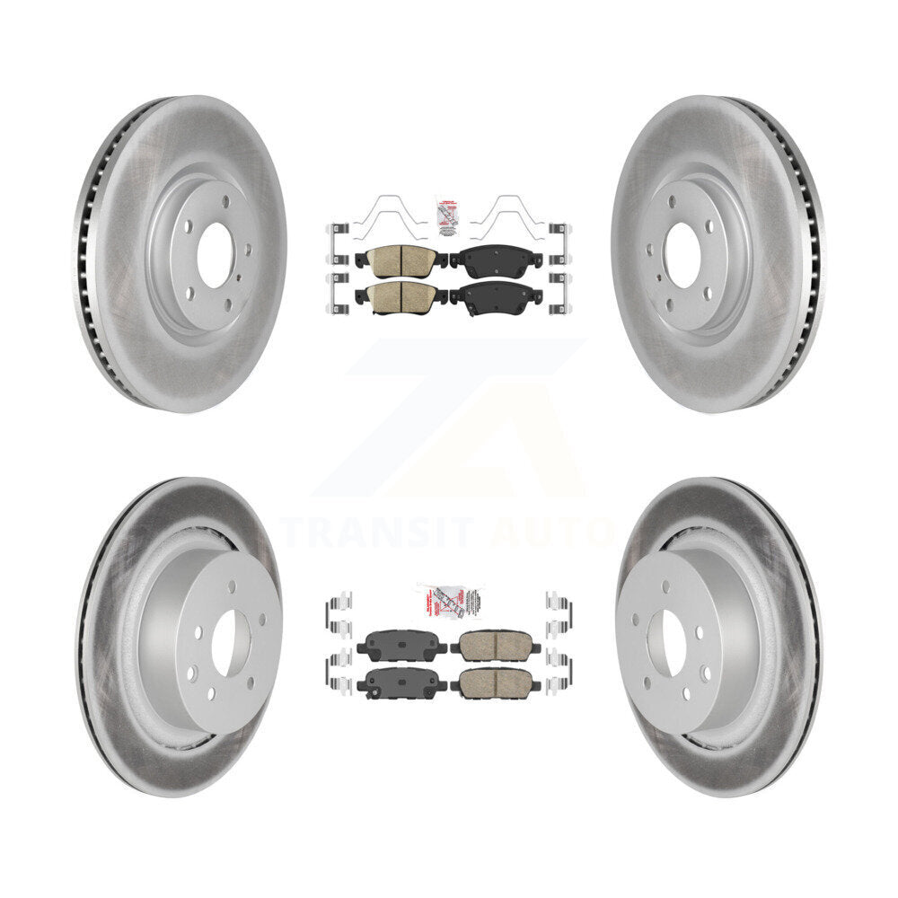 Front Rear Ceramic Pads And Coated Disc Brake Rotors Kit For INFINITI G37 G35 Q60 KGA-102140