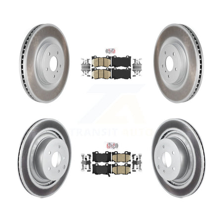 Front Rear Ceramic Pad Coat Brake Rotor Kit For 09-13 INFINITI G37 RWD With Brembo Brakes KGA-102144