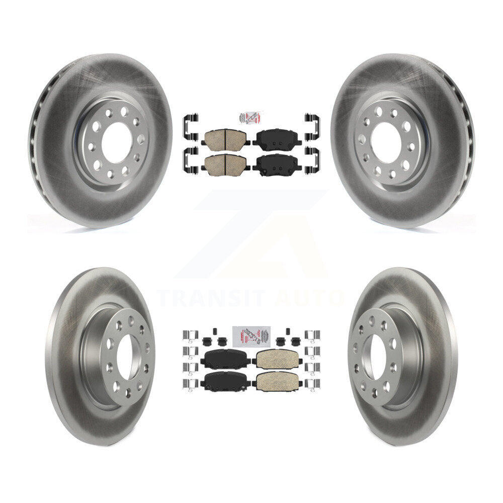 Front Rear Ceramic Pads And Coated Disc Brake Rotors Kit For Jeep Compass KGA-102147