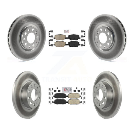 Front Rear Ceramic Pads And Coated Disc Brake Rotors Kit For Jeep Compass KGA-102147