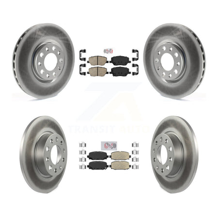 Front Rear Ceramic Pads And Coated Disc Brake Rotors Kit For Jeep Compass KGA-102148