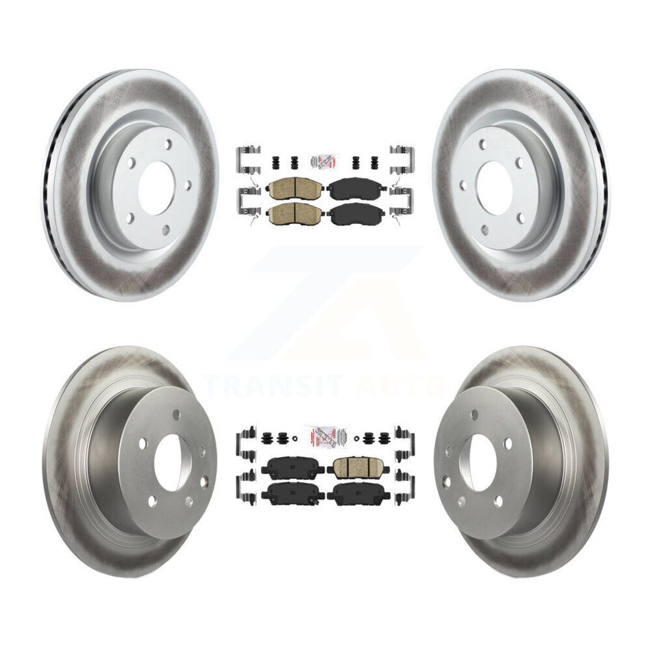 Front Rear Ceramic Pads And Coated Disc Brake Rotors Kit For Nissan Altima KGA-102149