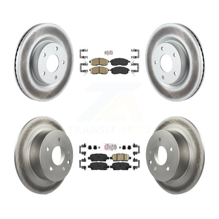 Front Rear Ceramic Pads And Coated Disc Brake Rotors Kit For Nissan Altima KGA-102150