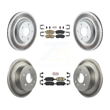 Front Rear Ceramic Pads And Coated Disc Brake Rotors Kit For Nissan Altima KGA-102151