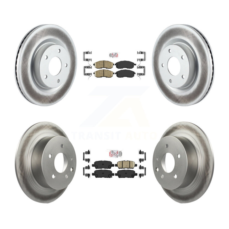 Front Rear Ceramic Pads And Coated Disc Brake Rotors Kit For Nissan Altima KGA-102152