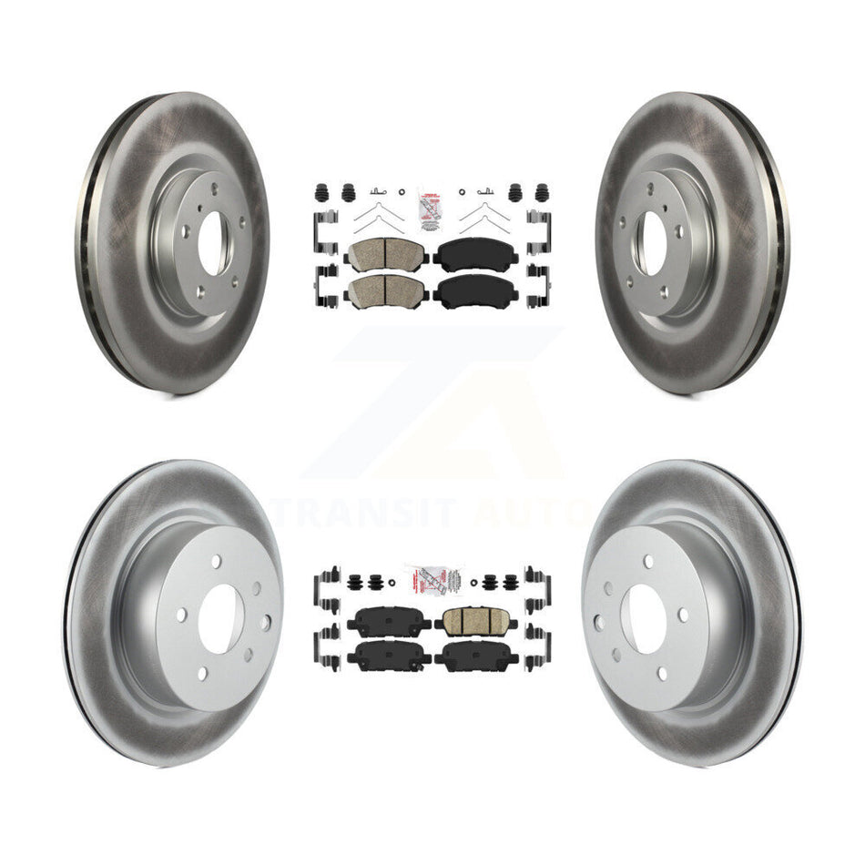 Front Rear Ceramic Pads And Coated Disc Brake Rotors Kit For Nissan Maxima KGA-102157