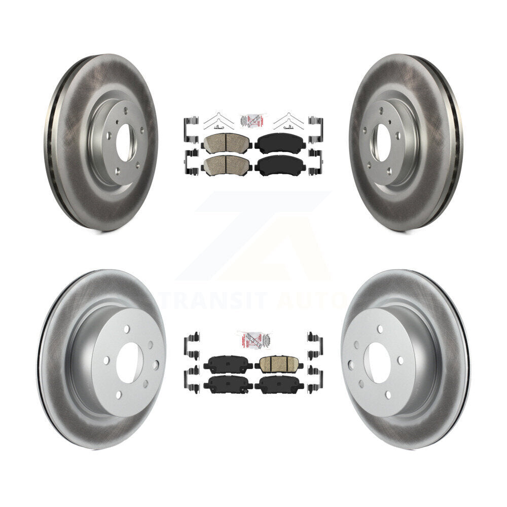 Front Rear Ceramic Pads And Coated Disc Brake Rotors Kit For Nissan Maxima KGA-102160