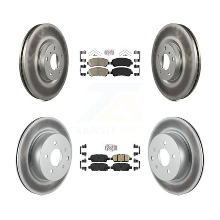Front Rear Ceramic Pads And Coated Disc Brake Rotors Kit For Nissan Maxima KGA-102160