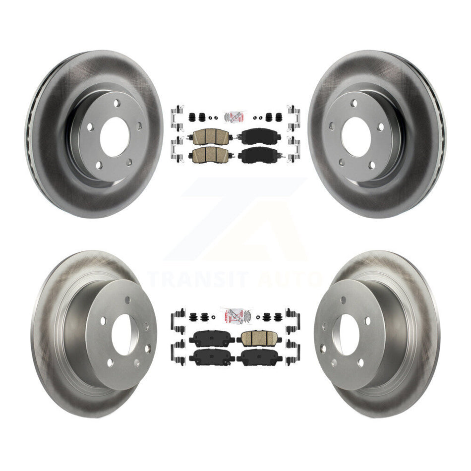 Front Rear Ceramic Pads And Coated Disc Brake Rotors Kit For Nissan Altima KGA-102161