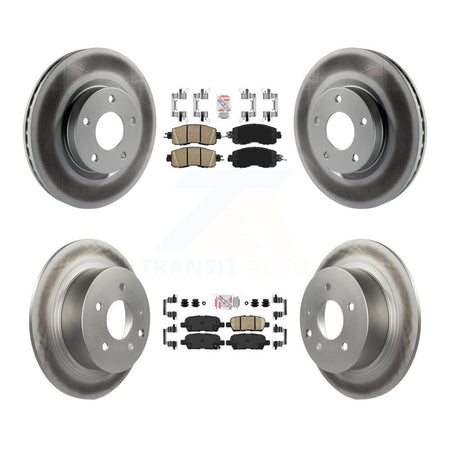 Front Rear Ceramic Pads And Coated Disc Brake Rotors Kit For Nissan Altima KGA-102162
