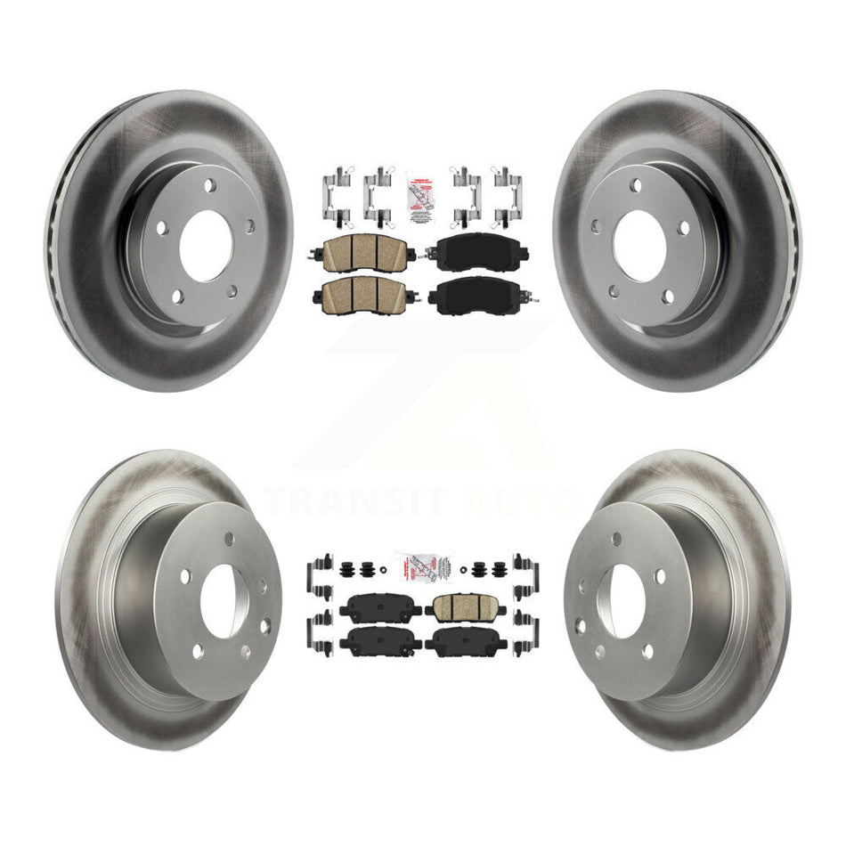 Front Rear Ceramic Pads And Coated Disc Brake Rotors Kit For Nissan Altima KGA-102162