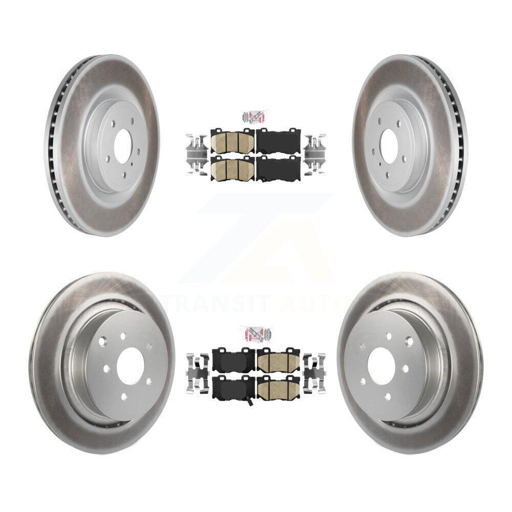 Front Rear Ceramic Pad Coated Brake Rotors Kit For INFINITI FX50 With Dual Piston Caliper KGA-102180