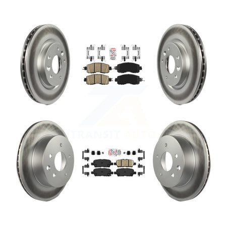 Front Rear Ceramic Pads And Coated Disc Brake Rotors Kit For Nissan LEAF KGA-102187