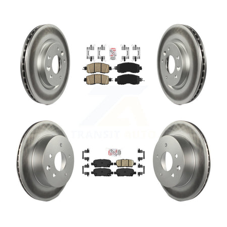 Front Rear Ceramic Pads And Coated Disc Brake Rotors Kit For Nissan LEAF KGA-102191