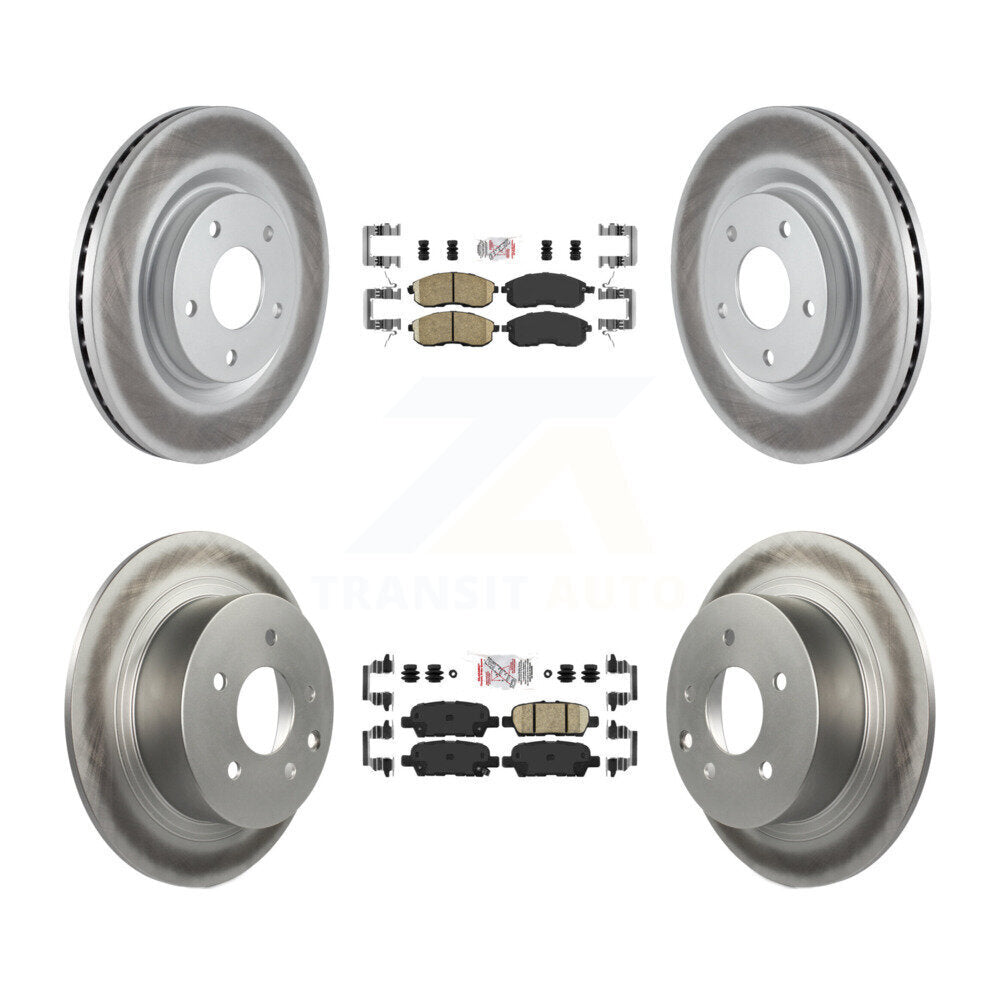 Front Rear Ceramic Pads And Coated Disc Brake Rotors Kit For Nissan Juke KGA-102199