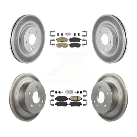 Front Rear Ceramic Pads And Coated Disc Brake Rotors Kit For Nissan Juke KGA-102199