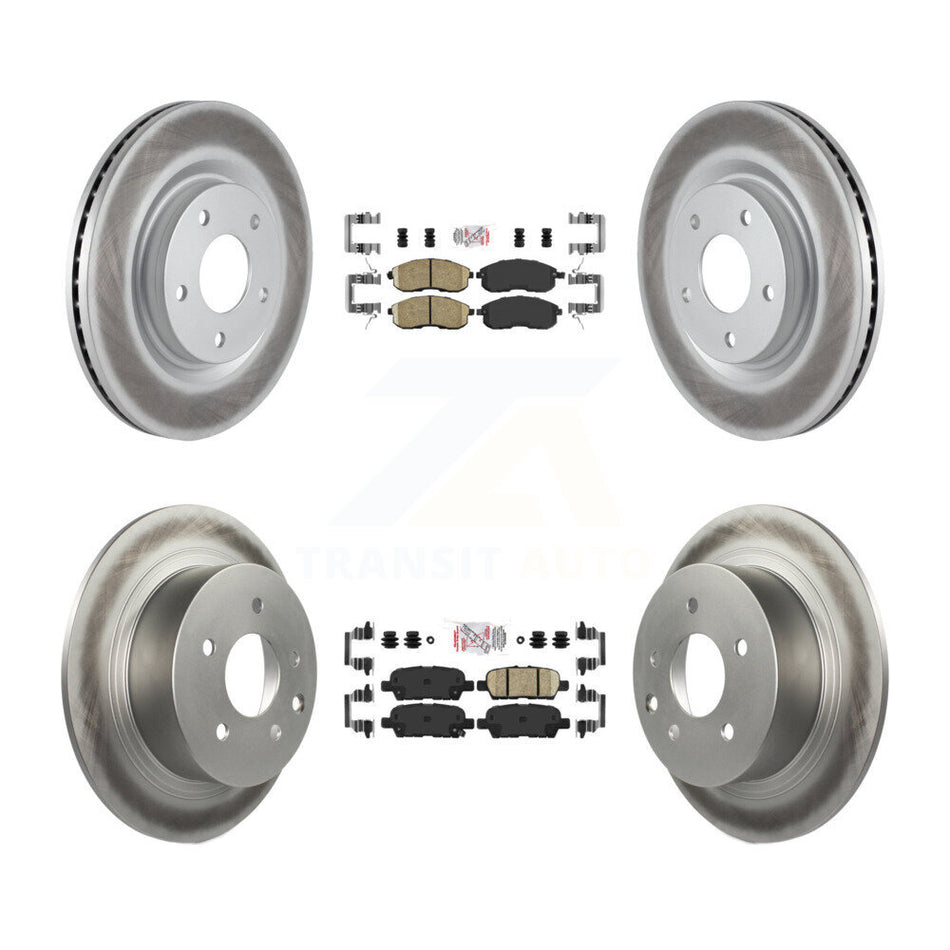 Front Rear Ceramic Pads And Coated Disc Brake Rotors Kit For Nissan Juke KGA-102199